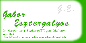 gabor esztergalyos business card